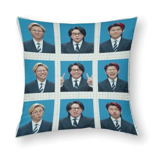 ミセス グリーン アップル 大森元貴114 抱き枕 20"x20"クッション 両面プリント 枕カバー ふわふわ 抱きまくら クッション 可愛い 家庭用 添い寝抱き枕 萌えグッズ 快適 飾り プレゼント オフィス お昼寝枕 車用