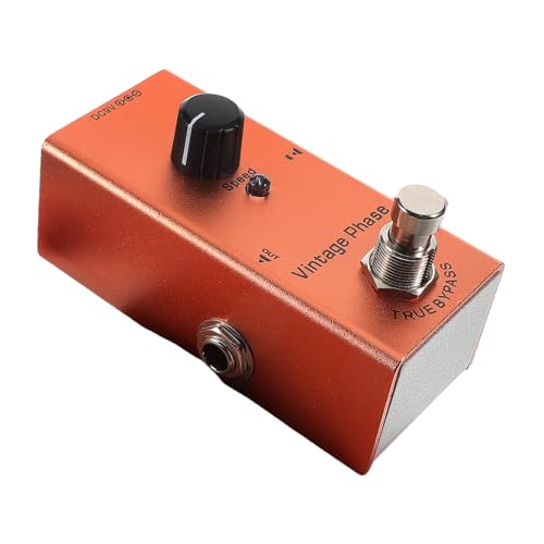 ibasenice エレキギター効果器 ミニギターエフェクター エレキ+ギター ギターチューナーペダル デジタルギター リバーブエフェクトペダル DIYギターペダルキット 金属 Orange
