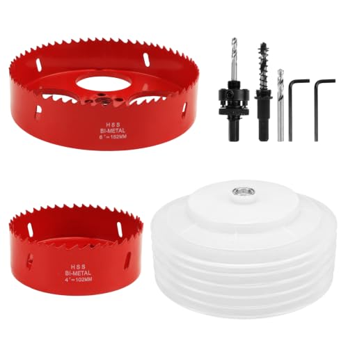 6-Inch & 4-Inch Hole Saw for Recessed Lights Can Lights by Meluvora - Used condition - US$22.22