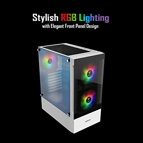 Image of GAMDIAS White RGB Gaming ATX Mid Tower Computer PC Case with Side Tempered Glass Panel & Thermaltake Toughpower GX2 80+ Gold 600W SLI /Crossfire Ready Continuous Power ATX 12V V2.4 /EPS V2.92