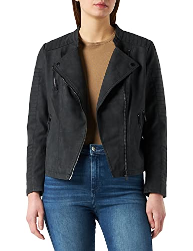 ONLY Carmakoma Damen Caravana Faux Leather Biker Ess Jacke, Schwarz (Black...