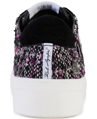 Image of Karl Lagerfeld Women's Cate Pins Tweed Lace up Sneaker