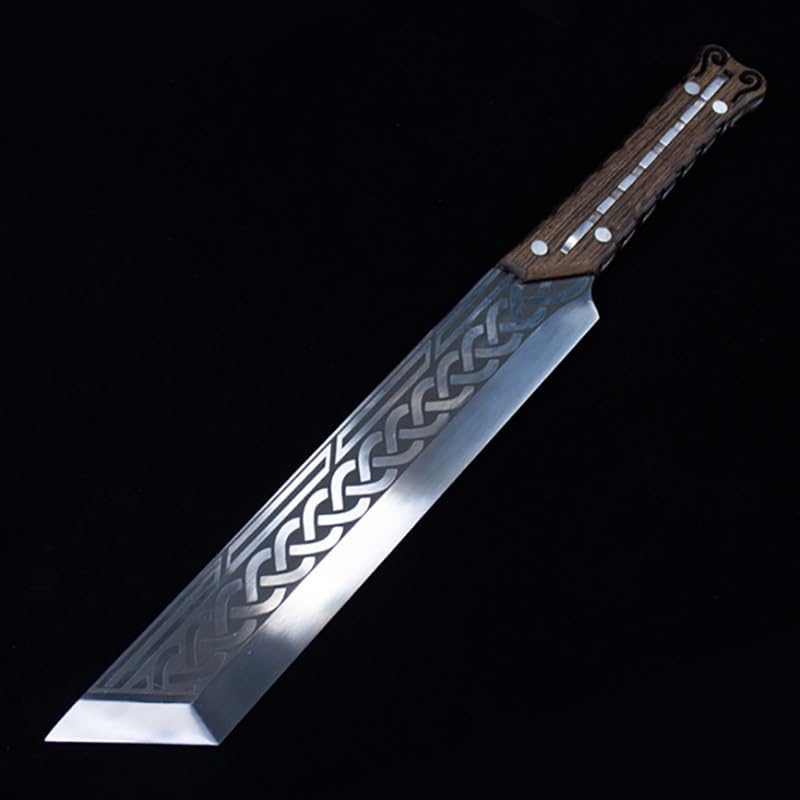 Meat Cleaver,Cleaver Knife 11.5 Inch Wood Chopper Knife Handmade 7Cr17MoV Chop Hunting Longquan Hatchet Long Kitchen Knife Bone Poultry Tools