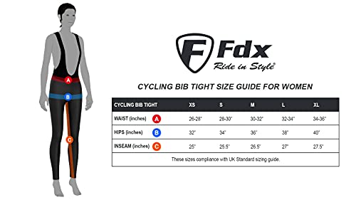 FDX Women’s Cycling Bib Tights, Padded, Super Roubaix Thermal Fabric, Windproof, Quick Dry Ladies Cycling Bib Pants… - Image 8