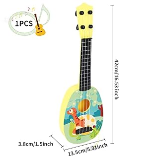 43 CM Guitare ukulélé, Enfants Ukulélé Guitare Jouet, Guitare pour Enfants avec 4 Cordes Réglables, Mini-Guitare et… - Les Beatles, Paul McCartney, John Lennon, RIngo Starr, George Harrison 43 CM Guitare ukulélé, Enfants Ukulélé Guitare Jouet, Guitare pour Enfants avec 4 Cordes Réglables, Mini-Guitare et… – Image 2