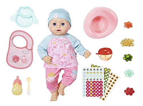 Baby Annabell Zapf Creation 702987 Fütterspaß Puppe mit Kleidung und Zubehör und lebensechten Funktionen - weinen, Trinken, PIPI Machen, Schlafen und mehr, 43 cm Baby Annabell Zapf Creation 702987 Fütterspaß Puppe mit Kleidung und Zubehör und lebensechten Funktionen - weinen, Trinken, PIPI Machen, Schlafen und mehr, 43 cm