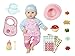 Produktbild Zapf Creation 702987 Baby Annabell Fütterspaß Puppe mit Kleidung und Zubehör und lebensechten Funktionen - weinen, trinken, Pipi machen, Schlafen und mehr, 43 cm