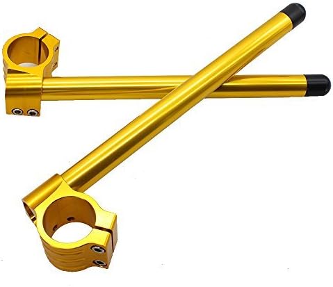 31mm 7/8" Motorcycle Aluminum CNC Regular Fork Tube Clip On Handlebar Replaceable Compatible with Universal Bike Cafe Racer