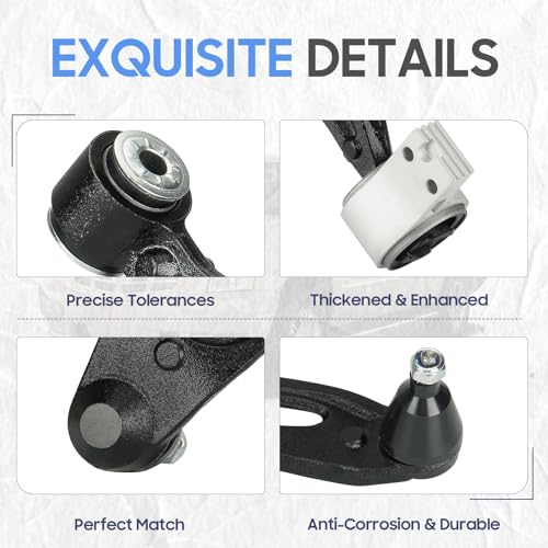 Front Lower Left & Right Control Arms w/Ball Joints Suspension Kit for 2010-2012 Ford Taurus(FWD), 2009-2012 Lincoln MKS MS401122 MS401121 (2PCs) - Image 6