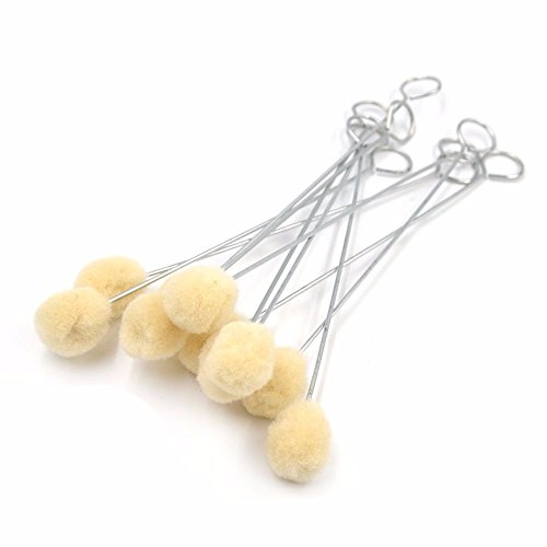 100 piezas lana Daubers cepillo DIY Leathercraft herramienta de accesorios lana bola...