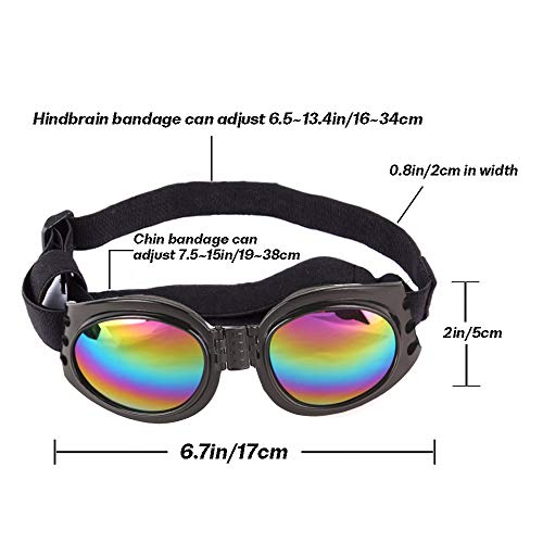 2Pcs Stylish Pet Glasses Cool Dog Sunglasses Dog Doggles Waterproof Windproof Eyewear UV Protection Sunglass for Doggy… - Image 3