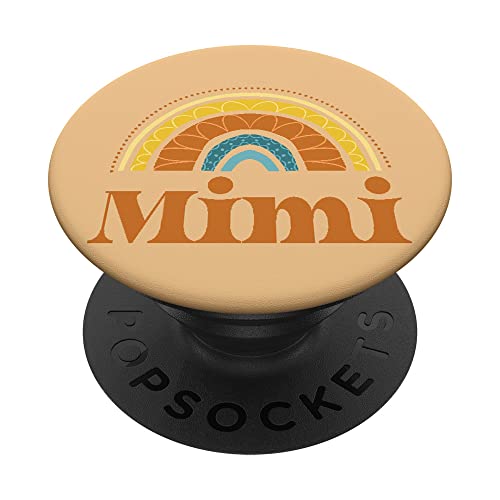 Boho Rainbow Mimi Bohemia Estética Coincidencia Familia Abuela PopSockets PopGrip Intercambiable
