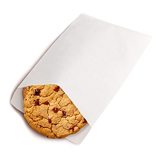 Wax Paper Bags Glassine Bags 4x6 Inches 100 Pcs White Paper Cookie Sleeves for Treat