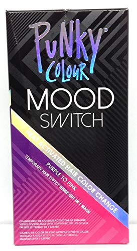 Punky Colour Purple to Pink Mood Switch Heat Activated Hair Color Change, Temporary Hair Effect