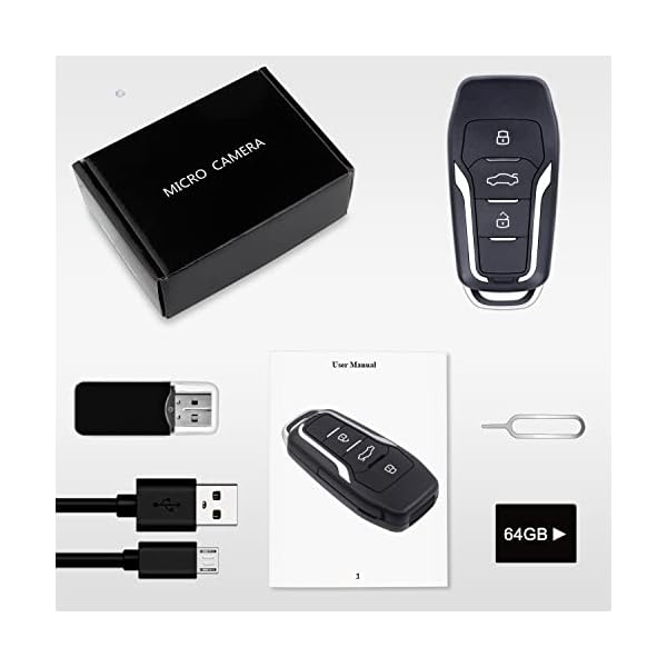 ClODGDGO 64GB Spy Camera Car Key,360 Minutes Battery Life Mini, Nanny Cam Hidden Camera with HD 1080P,Surveillance & Security Cameras - Image 8