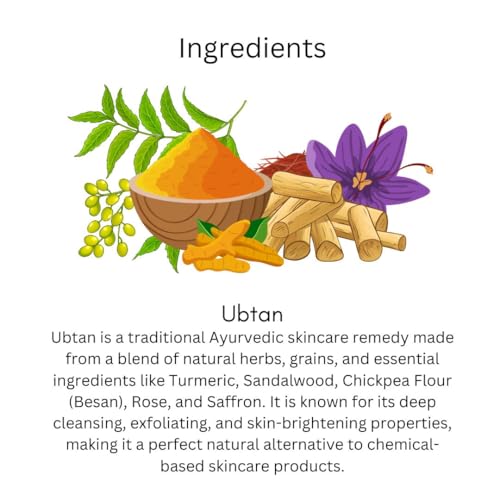 Image of Khadi Ubtan Face Wash 200ml | Herbal & Natural | With Turmeric, Saffron & Sandalwood for Tan Removal, Skin Brightening | SLS & Paraben Free | All Skin Types | For Men & Women