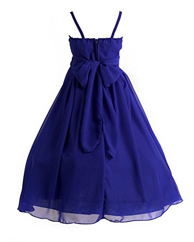 iGirlDress Little Girls Ruched Top Chiffon Long Flower Girls Dresses 2-202