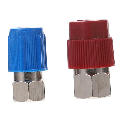 Cabilock - Adaptadores rápidos para aire acondicionado automotriz, 2 piezas, con rosca interna, acoplador para línea de refrigeración miniatura 1