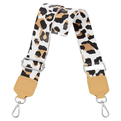 Image of uxcell Wide Shoulder Strap, 5cm Adjustable Purse Strap Replacement Crossbody Strap for Shoulder Bag Handbag, Camel, Silver Square Mouth Buckle