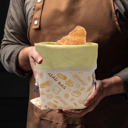 Bolsa de pan de cera de abejas contenedor reutilizable de algodón 6