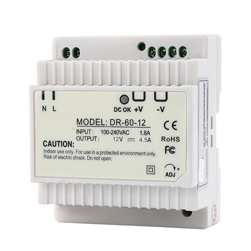 Alimentation 12V rail DIN 5A contre les coupures de courant des automates 60W