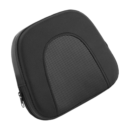 Coussin de dossier de siège arrière de moto sissy bar amovible noir