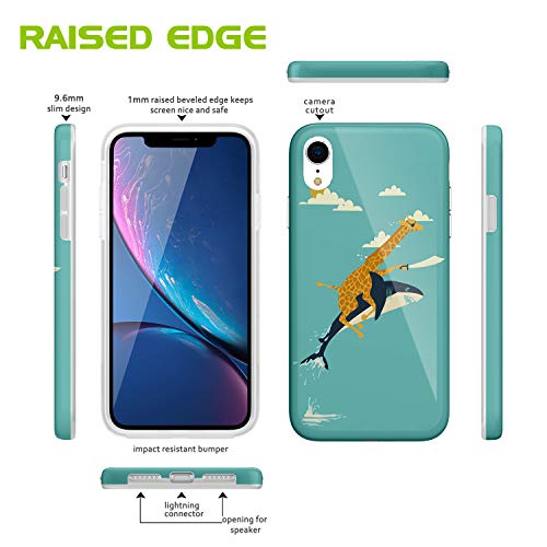 Adorable Giraffe Case For Iphone Xr, Lightweight Thin Flexible Soft Tpu Raised Edges Scratch Resistant Glossy Rubber Silicone Protective Phone Cover For Iphone Xr #TOP1