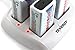 Tenergy TN136 Smart 9V 4-Bay Battery Charger for Rechargeable NiMH 9 Volt Batteries
