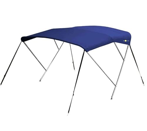 Oceansouth 3 Bow Bimini Top Stainless Steel Premium Range 6ft Length (Pacific Blue, 79" - 84")