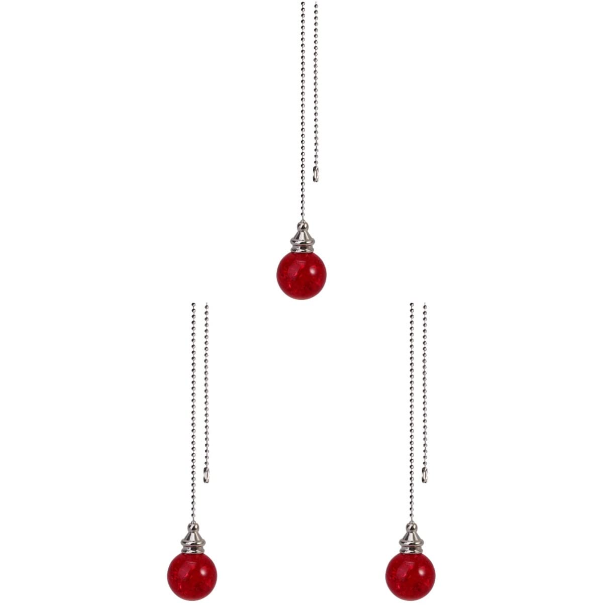 Mobestech 3pcs Crystal Ball Pull Chain Ceiling Fan Ornament Home Hanging Light Pull Chain Decor for Fan Lamp Adds Style to Decor
