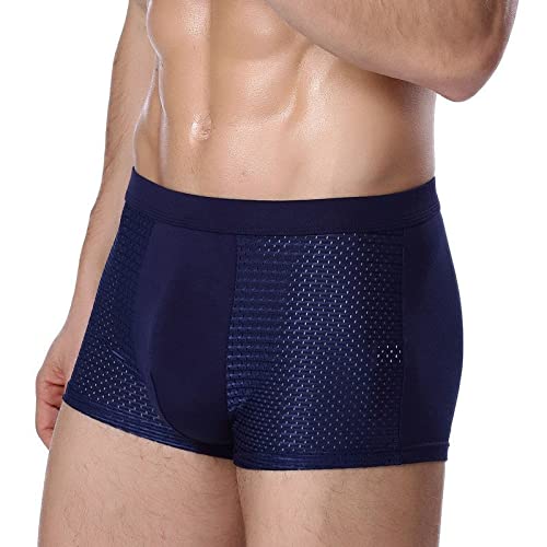 AVFORA Hommes Trunk 8 Pièces/Lot de Shorts en Fibre De Bambou Bas Grande Taille Caleçon Homme Cool, Confortable Et Respirant Caleçon,02 – vue 3