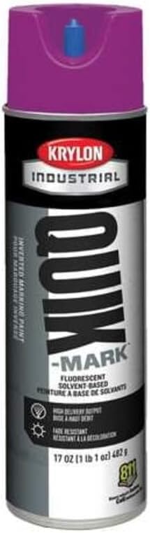 Industrial Quik-Mark 36151 Fluorescent Purple Alkyd Enamel Paint - 20 oz Aerosol Can - S03615 [Price is per CAN]