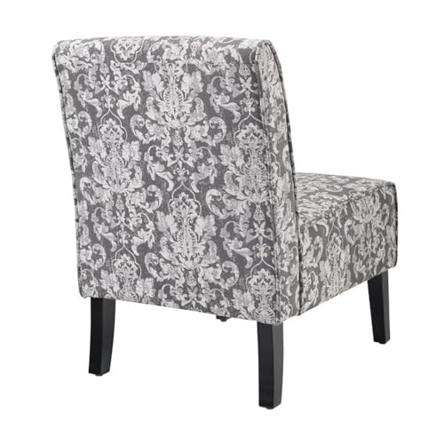 Sillón con tapizado floral gris moderno miniatura 6
