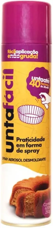 Desmoldante Spray Unta Fácil Unta forma Culinário Forma Bolo 400ml