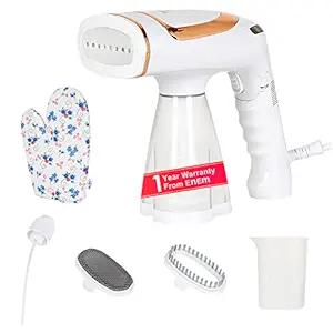 ENEM Turbo Extreme Garment Steamer | 1 Year Warranty | Full Customer Support | With Steam Iron Glove | 1600 Watts Steam Iron | Horizontal & Vertical Ironing | Detachable 250 ml Water Tank | Detachable Fabric Brush | 15s Fast Heat up | 1 Year Exchange or Service | Lifetime Customer Support ?2023