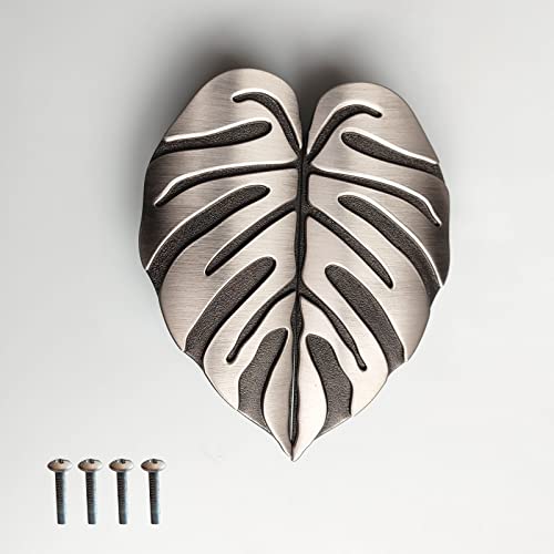 PIAOLGYI Silver Cabinet Handle Leaf Knobs for Milsbo Greenhouse Cabinet,Monstera Glass Door Cabinet Handles Accessory Compatible with IKEA Milsbo Cabinet by PIAOLGYI - Used condition - US$18.61