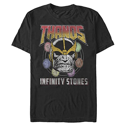 T-shirt Thanos Marvel homme manches courtes haut noir vêtement grande taille 4XL