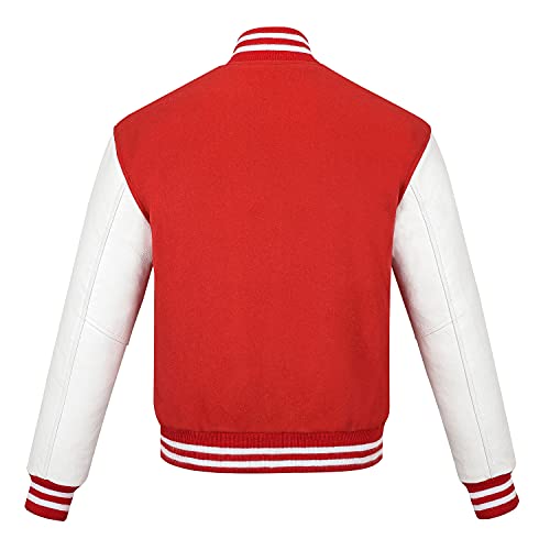 Image of Varsity Jacket Baseball Letterman Jacket- Wool and Leather Premium Quality Unisex Basketball Jacket