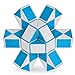 Yordawn Magic Snake avec 48 Blocs Serpent Magique 3D Magic Snake Puzzle Cube Magic Speed Cube Magique éducatifs Jouets pour Enfants Adulte Casse Tête Bleu et Blanc