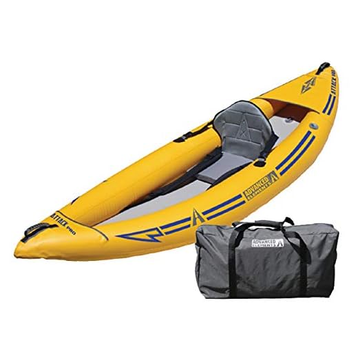 ADVANCED ELEMENTS Attack Whitewater PRO Inflatable Kayak, Yellow, 9'6" (AE1051-Y)