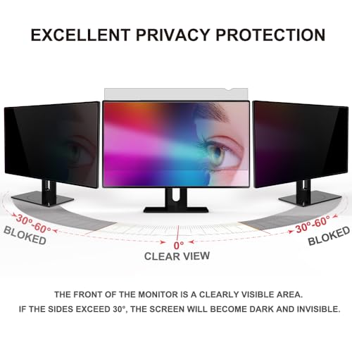 Filtro de tela de privacidade de computador de 24 polegadas - adequado para monitor panorâmico com p