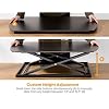 Bostitch Office Sit Stand Desk Converter, Height Adjustable Workstation Riser, Includes Wireless Charging Pad, Black (STND-3122BK)