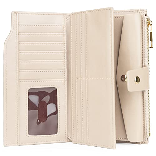 Uromee Wallet Women Vegan Leather RFID Blocking Large Ladies Wristlet Purse Card Holder Organizer Clutch3