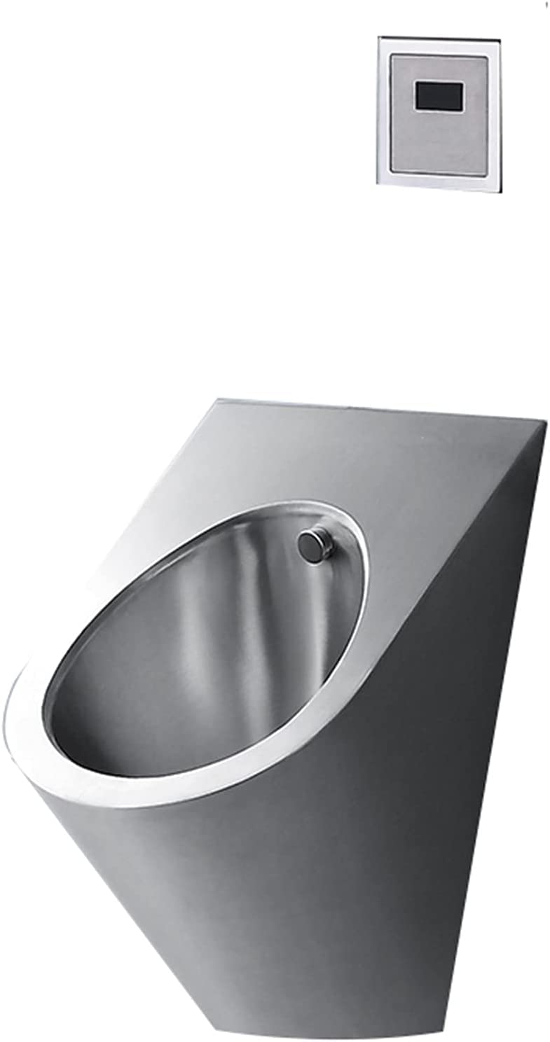 GTHTUHFD Wall-Mounted Automatic Flushing Urinal, 304 Stainless Steel Urinal Men'S Induction Vertical Urinal,Urinal + Sensor,urinal + sensor
