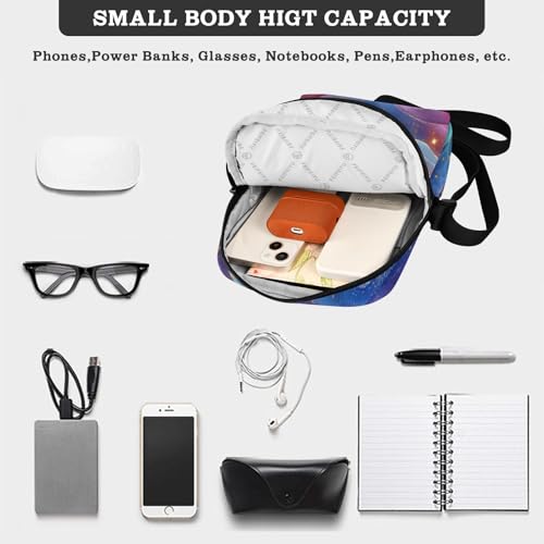 Burgundy Blue Rainbow mens messenger bag Shoulder Bag For Woman Croos Body Purses Adjustable Strap for business Outdoor Daily 5