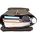TOPWOLFS Waterproof Waxed Canvas Backpack for Men Travel Rucksack Leather Trimming (Green) One_Size