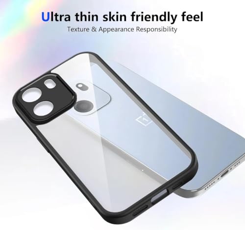 Image of VONZEE Clear Back Case Cover for OnePlus Nord Ce6 5G | Shockproof Design | Hard Back Cover Case for OnePlus Nord Ce6 5G (PC & TPU, Black)