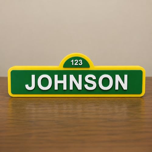 MOMO3D Custom Street Sign Decor | Personalized Street Signage | Name Sign Street Style Decoration | Street Sign For Bedroom Kids Room Nursery Wall Decor | Door Sign | Cake Topper