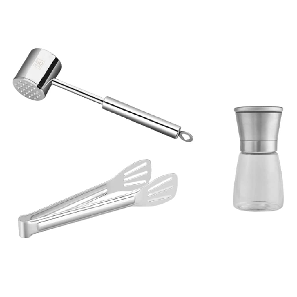 Martello inteneritore per Carne, Tenerizzatore, Tenerizzatore for Carne in Acciaio Inossidabile con 24 Chiodi a Martello, Martello for Carne Domestico Strumento di Cottura da Cucina(Type E)