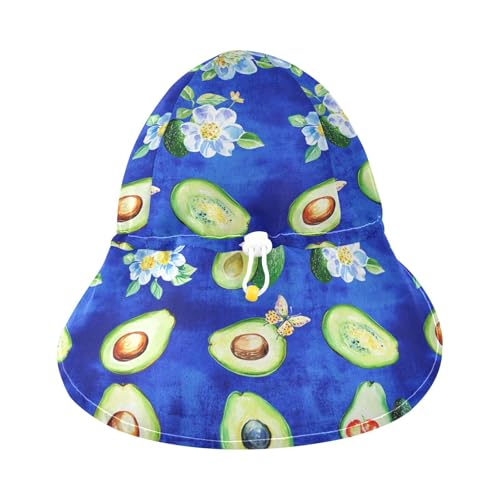 Funny Avocado Fruit Royal Blue Toddler Boy Girl Sun Hat Baby Boys Hats Baby Girls' UPF 50 Neck Flap Travel Essentials3